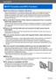 Page 170Wi-Fi/NFC
Wi-Fi® Function and NFC Function
VQT5A33- 170 -
Wi-Fi/NFC
 ■Use the camera as a wireless LAN device
When using equipment or computer systems that require more reliable security than 
wireless LAN devices, ensure that the appropriate measures are taken for safety 
designs and defects for the systems used. Panasonic will not take any responsibility 
for any damage that arises when using the camera for any purpose other than as a 
wireless LAN device.
 ■Use of the Wi-Fi function of this camera is...