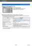 Page 171Wi-Fi/NFC
Wi-Fi® Function and NFC FunctionVQT5A33
- 171 -
 ■About the Wi-Fi connection lamp
Wi-Fi connection lamp
Lit blue:  When the Wi-Fi function is ON
Blinking blue:  When sending data
 ■Pressing the [Wi-Fi] button during a Wi-Fi connection
Pressing the [Wi-Fi] button during a Wi-Fi connection enables the following operation.  
(excluding [Remote Shooting & View])
Item Description
[Terminate the Connection] Terminates the Wi-Fi connection.
 •
C

losing the connection ([Remote Shooting & View])...