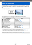 Page 27Basics
Using the control ring
VQT5A33- 27 -
The “Control Ring” is an easy and convenient way to adjust several settings, depending 
on the camera mode selected. You can use the control ring to change the settings of the 
unit.
(In [Intelligent Auto] Mode)
Items that can be set by the control ring vary depending on recording modes.
Following are the pre-assigned settings.
Recording modeSetting
[Intelligent Auto] ModeStep Zoom (→74)
[Program AE] ModeISO Sensitivity (→130)
[Aperture-Priority] ModeAperture...