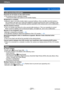 Page 271Others
Q&A  TroubleshootingVQT5A33
- 271 -
LCD monitor/Viewfinder
Pictures do not show on the LCD monitor. ●The camera is set for viewfinder display. →  Press [LVF] button and switch to LCD monitor display.
Brightness is unstable. ●Aperture value is set while shutter button is pressed halfway. (Does not affect recorded picture.)  
This symptom may also occur when the brightness changes because the zoom is operated or the 
camera is moved. This is the automatic aperture operation of the camera and is not...