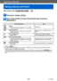 Page 75Application (Record)
Taking pictures with flash
VQT5A33- 75 -
 ■Recording mode: 
Press  to display [Flash]
Use cursor button to select the desired type and press  
[MENU/SET]
Type, operationsUses
*1[Auto] • Automatically judges whether or not to flashNormal use
[Auto/Red-Eye]*2
 • Automatically judges whether or not to flash 
(reduce red-eye) T
aking pictures of subjects in dark 
places
[Forced Flash On] • Always flash T
aking pictures with backlight or 
under bright lighting (e.g. fluorescent)
[Slow...