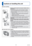 Page 4- 4 -VQT3W70
 
Cautions on handling this unit
 
■Camera handling
Keep the camera away from excessive vibration, force, 
or pressure.
 
●Avoid using the camera under the following conditions, 
which may damage the lens, LCD monitor, or camera 
body. This may also cause the camera to malfunction or 
prevent recording.
 • Dropping or hitting the camera against a hard surface
 • Sitting down with the camera in your pants pocket or forcing it into a full bag
 • Adding accessories to the camera strap
 •...