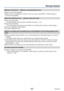 Page 65- 65 -VQT3W70
Message displays
[Memory Card Error]     [Memory card parameter error]
 
●Card is not of SD standard.  
●When cards in capacities of 4 GB or more are used, only SDHC or SDXC Mem\
ory 
Cards are supported. 
[Read Error]/[Write Error]     [Please check the card]
 
●Data read has failed.
  → Check whether card has been inserted correctly ( →10).
 
●Data write has failed.
  → Turn off power and remove card, before re-inserting and turning on power again.\
 
●Card may possibly be damaged. 
●Try...