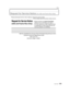 Page 105Others
105VQT1X05
Request for Service Notice (For USA and Puerto Rico Only)
Panasonic Camera and Digital Service Center
Please photocopy this form when making a request for service notice.In the unlikely event this product needs service.
Mail this completed form and your Proof of Purchase along with your unit to:
Request for Service Notice:
(USA and Puerto Rico Only)
• Please include your  proof of purchase. 
(Failure to do so will delay your repair.)
• To further speed your repair, please provide  an...