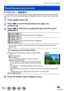 Page 150150SQW0021
Shutter and Drive Settings
Recording panorama pictures
Recording mode: 
You can easily record a panorama picture by panning the camera towards the direction 
you want to record, and automatically combining the burst of pictures taken during that 
time.
1Press [  ] button (  )
2Press   to select the panorama icon ([  ], etc.) 
and press 
3Press   to select the recording direction and then press 
[MENU/SET]
Left → RightA horizontal guide line is displayed.Right → Left
Down → UpA vertical guide...