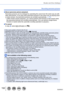 Page 152152SQW0021
Shutter and Drive Settings
Recording panorama pictures
 ■About panorama picture playback
Panorama pictures can be enlarged by operating the zoom lever the same way as with 
other still pictures. If you play back panorama pictures in the same way as playing back 
a motion picture, the panorama pictures are scrolled automatically. (→70)
 • Unlike motion picture playback, you cannot perform fast forward or fast rewind while 
the panorama pictures are scrolling automatically. (Y

ou can perform...