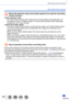 Page 191191SQW0021
Recording motion pictures
Recording motion pictures
About the aperture value and shutter speed to be used for recording 
motion pictures
 ●About aperture value • To record motion pictures with a sharp focus on both subject and background, set the aperture value to a higher number
. To record motion pictures with a defocused 
background, set a lower number.
 ●About the shutter speed • To record a sharp motion picture of a fast-moving subject, set a faster shutter speed.  T
o record a motion...