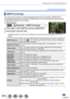 Page 208208SQW0021
Playing Back and Editing Pictures
Using the [Playback] menu
[RAW Processing]
You can use the camera to develop still pictures that were recorded in RAW format. 
The created still pictures are saved in JPEG format. You can develop the pictures while 
confirming the effects on the screen.
1Set the menu
 →  [Playback] → [RAW Processing]
2Press   to select RAW file and press [MENU/SET]
3Press   to select the item
 • The following items can be set. The settings used during recording are applied at...