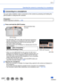 Page 229229SQW0021
Wi-Fi
Operating the camera by connecting it to a smartphone
Connecting to a smartphone
You can easily establish a Wi-Fi connection on the camera by pressing and holding the 
[Wi-Fi] button or using the NFC function.
Preparation
Install “Image App” in advance. (→228)
1Press and hold the [Wi-Fi] button
[Wi-Fi] buttonWi-Fi connection lamp
(Lit blue)
 • The information (QR Code, SSID and Password) required for 
directly connecting your smartphone to this unit is displayed.
 • After the second...