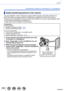 Page 236236SQW0021
Wi-Fi
Operating the camera by connecting it to a smartphone
Easily transferring pictures in the camera
You can establish a Wi-Fi connection using the NFC function and easily transfer over 
Wi-Fi the picture on display simply by holding the smartphone close to the camera. 
Pictures can be transferred as soon as they are recorded, so you can easily transfer them 
to your friends’ and family’s smartphones.*
*
 “Image App” must be installed to use this function.
Preparations
(On the camera)
 • Set...