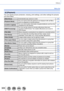 Page 309309SQW0021
Others
Menu list
 [Playback]
You can specify picture protection, resizing, print settings, and other settings for pictures 
you have taken.
[Slide Show]Automatically play pictures in order. →204
[Playback Mode] You can narrow down the pictures to be displayed with set filters, 
such as categories or favorite pictures. →206
[Location Logging] You can write location information (longitude/latitude) sent from the 
smartphone to the pictures.  →207
[RAW Processing] You can use the camera to...