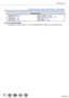 Page 3636SQW0021
Preparations
Calling frequently-used menus instantly  (Quick Menu)
[Custom] menu
 • [Silent Mode

] (→161)
 • [Peaking

] (→130)
 • [Histogram] 

(→64)
 • [Guide Line

] (→65)
 • [Zebra Pattern] 
 (→166)
 • [Monochrome Live V

iew] (→167)
 • [Rec 

Area] (→192)
 • [Zoom lever] 

(→175)
4Press [  ] button • It will return to screen of step 1 (→35). Press [MENU/SET] to switch to the recording screen.      