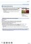 Page 7070SQW0021
Basics
Viewing your pictures
Viewing motion pictures
This unit was designed to play motion pictures using the AVCHD and MP4 formats.
1Select a picture with the motion picture icon ([  ]) in 
playback mode, and press  to start playback • After playback starts, the elapsed playback time is displayed on 
the screen.
 • Some information will not be displayed for motion pictures recorded in [AVCHD].
Motion picture recording time Example: 
29 minutes and 
30
 seconds: [29m30s]
Operations during...