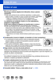 Page 1212SQW0023
Antes del usoAntes del uso
 ■Manejo de la cámara
Mantenga la cámara alejada de la vibración, fuerza o presión 
excesivas.
 ●Evite usar la cámara bajo las condiciones siguientes, las cuales pueden 
dañar el objetivo, el monitor, el visor o el cuerpo de la cámara. Esto también 
puede ser la causa de que la cámara funcione mal o que no grabe.
 • Dejar caer o golpear la cámara contra una superficie dura • Empujar con una fuerza excesiva sobre el objetivo o el monitorLa cámara no es resistente al...