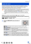 Page 3131SQW0023
Preparativos
Ajuste del menú
Puede usar el menú para ajustar la cámara y las funciones de grabación, usar las 
funciones de reproducción y realizar otras operaciones. En particular, el menú [Conf.] 
contiene ajustes importantes relativos al reloj y a la alimentación de la cámara. 
Compruebe los ajustes de este menú antes de usar la cámara.
 ●Cuando la opción [Reanudar Menú] (→49) del menú [Conf.] sea [ON], volverá a 
aparecer la última pantalla que se mostró después de seleccionar el elemento...