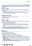 Page 5050SQW0023
Preparativos
Uso del menú [Conf.]
Para ver información detallada sobre cómo seleccionar los ajustes del menú [Conf.], 
consulte (→31).
[Vis. versión]
Compruebe la versión del firmware de la cámara o del flash suministrado (cuando esté 
montado el flash).
 ●Cuando presione [MENU/SET] mientras se muestre la versión, se mostrará información del 
software de esta unidad, tal como la licencia.
[Autodis. Auto Off]
El autodisparador se cancela si se apaga la unidad.
Ajustes: [ON] / [OFF]
[No....