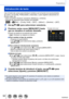 Page 5252SQW0023
Preparativos
Introducción de texto
Use el botón del cursor para introducir nombres con la función de reconocimiento 
de caras y en [Config. Perfil] (bebés y mascotas), o para registrar ubicaciones en 
[Fecha viaje], etc.
 • Solo se pueden introducir caracteres alfabéticos y símbolos. • Ejemplo de operación para mostrar una pantalla:
 →  [Rec] → [Config. Perfil] → [SET] → [Niños1] → [Nombre] → [SET]
1Use     para seleccionar caracteres.
2Presione varias veces [MENU/SET] hasta 
que se visualice...