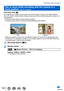 Page 154154
Recording motion pictures
Pan or zoom while recording with the camera in a 
fixed position  
[4K Live Cropping]
Recording mode: 
By cropping your motion picture down from the 4K angle of view to Full H\
igh Definition, 
you can record a motion picture that pans and zooms in/out while leaving\
 the camera in a 
fixed position.
 • Hold the camera firmly in place while recording. • A
 motion picture will be recorded at [FHD/20M/30p] under [MP4].
Pan Zoom in
 • When you want to zoom in/out, set different...