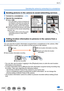 Page 238238
Wi-Fi
Operating the camera by connecting it to a smartphone
Sending pictures in the camera to social networking services
1Connect to a smartphone (→232)
Switch the 
device of the 
pictures to be 
displayed2Operate the smartphone
Select [  ] • You can switch a device of pictures to 
be displayed using the icon at the top 
left on the screen. Select [LUMIX] to 
display a picture saved in the camera.
Press and hold the picture and drag 
it to send it to the social networking 
service, etc.
 • The...