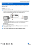 Page 270270
Connecting with other devices
Viewing on TV screen
You can view pictures on a TV screen by connecting your camera to your TV with the 
HDMI micro cable.
Preparation
Turn off both camera and TV.
1Connect camera to TV
Check the plug direction and insert it straight in. (If the cable is in\
serted in the wrong 
direction, the plug could become deformed and cause faulty operation.) \
Also, do not 
insert into the wrong socket. Doing so may cause damage to this unit.
HDMI micro cable
Use a “High Speed...