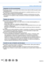 Page 303303
Otros
Avisos y notas sobre el uso
Adaptador de CA (suministrado)
 ●Manténgala alejada 1 m (3,3 pies) como mínimo de las radios de AM (se puede causar 
radiointerferencia).
 ●El adaptador de CA (suministrado) puede generar un zumbido durante su uso. No se 
trata de ningún problema de funcionamiento.
 ●Después del uso, asegúrese de desconectar el aparato de alimentaci\
ón de la toma 
de corriente. (Si el aparato se deja conectado se consume una pequeñ\
a cantidad de 
corriente.)
Tarjetas de memoria...