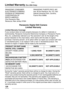 Page 128Others
128VQT0S19
Limited Warranty (For USA Only)
Panasonic Digital Still Camera
Limited Warranty
Limited Warranty Coverage
If your product does not work properly because of a defect in materials or 
workmanship, Panasonic Consumer Electronics Company or Panasonic Puerto 
Rico, Inc. (collectively referred to as “the warrantor”) will, for the length of the 
period indicated on the chart below, which starts with the date of original 
purchase (“warranty period”), at its option either (a) repair your...