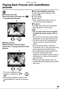 Page 8989VQT0S19
Playback (advanced)
Playing Back Pictures with Audio/Motion 
pictures
 
nPictures with audio
Select the picture with audio icon [A] 
A and play back the audio.
nMotion pictures
Select the picture with the motion 
picture icon 
B and play back the motion 
pictures.
• The cursor displayed during 
playback corresponds to e/r/
w/q. 
• Motion picture playback stops and the 
normal playback is restored by pressing 
r.nFast forwarding/Fast rewinding
During motion picture playback, keep 
pressing w/q....