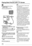 Page 114Connecting to other equipment
114VQT0Y44
Playing Back Pictures with a TV Screen
 
nPlaying back pictures with the 
supplied cable
• Set the [TV ASPECT]. (P25)
• Turn the camera and the TV off.
1Connect the AV cable A 
(supplied) to the [AV OUT] socket 
of the camera.
• Connect the AV cable with the [f] mark 
facing the [w] mark on the [AV OUT] socket.
• Hold B and then insert or pull the AV 
cable straight.
2Connect the AV cable to the video 
input and the audio input sockets 
of the TV.
• 1 Yellow: to...