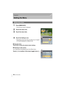 Page 1818
Preparation
VQT4Y63 (ENG) 
Setting the Menu
1Press [MENU/SET].
•The top menu screen is displayed.
2Touch the menu icon.
3Touch the menu item.
4Touch the Setting to set.
•Depending on the menu item, its setting may not appear 
or it may be displayed in a different way.
∫Close the menu
Touch [ ] or press the shutter button halfway.
∫ Switching to other menus
e.g.: Switching to the [Setup] menu from [Rec] menu.
Touch [ ] or another of the menu toggle icons A.
Setting menu items
A...