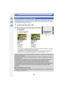 Page 9090
Grabación
Cuando quiere tomar una imagen nítida de un sujeto que se mueve rápido, ajuste a una 
velocidad de obturación más rápida. Cuando quiere crear un efecto de sucesión, ajuste a 
una velocidad de obturación más lenta.
1Ajuste el disco del modo a  [ ].
2Gire el disco de control para fijar la velocidad 
del obturador.
AVelocidad de obturación
B Medidor de exposición
•Cada vez que se presiona el botón del cursor  3 cambia entre el Ajuste de velocidad 
del obturador y la Compensación de la...