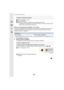 Page 255255
11. Uso de la función Wi-Fi
∫Usar una contraseña para establecer una conexión
Cuando [Contraseña Wi-Fi] está en [ON], puede escanear un código QR o introducir una 
contraseña manualmente para establecer una conexión. Adoptar cualquiera de estas 
medidas mejorará su seguridad.
1Pulse [Wi-Fi] en la cámara.2Opere el teléfono inteligente.
•El método de conexión varía en función de su teléfono inteligente.
Si utiliza un dispositivo Android
1 Inicio “ Image App ”. (P253)
2 Seleccione [Wi-Fi].
3 Seleccione...