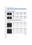 Page 282. Getting Started/Basic Operations
28
∫Number of recordable pictures
•Aspect ratio [4:3], Quality [ A]
•Aspect ratio [4:3], Quality [ ]
∫Available recording time (when recording motion pictures)
•“h” is an abbreviation for hour, “m” for minute and “s” for sec ond.•The recordable time is the total time of all the motion pictures which have been recorded.
•[AVCHD]
•[MP4]
Approximate number of recordable pictures and available recordi ng 
time
[Picture Size]8GB16 GB32 GB64 GB
L (16M) 900 1810 3640 7260
M...