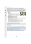 Page 279279
11. Using the Wi-Fi function
∫Sending images in the camera to a web service with simple opera tions
Once you send an image, you can send other images to a web serv ice with simple,  
smartphone-like operations in an environment where a wireless a ccess point connection is 
available.
(The instructions below assume that you are already registered  to “LUMIX CLUB” 
and the camera has a record of a connection to a wireless acces s point.)
1Display an image.2Press 4.
(When group pictures are selected,...