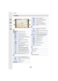 Page 32013. Others
320
In playback
1
Playback Mode (P229)
Protected picture  (P246)
Number of prints (P244)
Location Information display  (P230)
ÜFavorites (P243)
åCable disconnect prohibit icon 
(P312)
Motion picture playback  (P219)
Play panorama (P96)
Continuous Burst Picture Group 
Playback (P223)
Continuous [Time Lapse Shot] 
Picture Group Playback  (P223)
Continuous playback of the Stop 
Motion Animation Group  (P223)
‘Stamped with text indication  (P234)
Elapsed playback time¢1 (P219)
2
Picture...