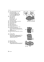 Page 12VQT3A3612
Before Use
23 Focus mode lever (P34, 43, 81, 84)
24 Auto focus mode dialFace Detection ([ ]) (P81): š
AF Tracking ([ ]) (P82):
23-area-focusing ([ ]) (P82):
1-area-focusing ([ Ø]) (P83): Ø
25 Stereo microphone
26 Drive mode lever Single (P35):
Burst (P76):
Auto Bracket (P78):
Self-timer (P80):
27 Shutter button (P35)
28 Focus distance reference mark (P85)
29 Flash open lever (P68)
30 Hot shoe (P170, 172)
31 Mode dial (P32)
32 Status indicator (P31)
33 Motion picture button (P43)
34 Function 1...