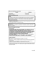 Page 33VQT3A38
∫Marca de identificación del producto
∫ Acerca del paquete de pilas
•
No caliente ni exponga a llamas.•No deje durante un largo tiempo la/las batería/s en un coche que esté expuesto a la luz directa 
del sol y tenga las puertas y las ventanillas cerradas.
∫ Acerca del cargador de la batería
•
El cargador de batería está en estado de espera cuando se suministra alimentación de CA. El 
circuito primario siempre está en “vivo” hasta cuando el cargador de batería esté conectado a 
una toma de...