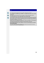 Page 209209
Wi-Fi
•The camera cannot be used to connect to a public wireless LAN connection.•Use a IEEE802.11b, IEEE802.11g or IEEE802.11n compatible device when using a wireless 
access point.
•We strongly recommend that you set an encryption to maintain information security.•It is recommended to use a fully charged battery when sending images.•When the battery indicator is flashing red, the connection with other equipment may not start or 
the connection may be disrupted. (A message such as [Communication...