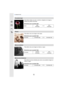 Page 8181
3. Grabación fácil
Este efecto añade una sens. sombría y relajante a la imagen y 
destaca las partes luminosas.
Este efecto crea una imagen color sepia.
Este efecto crea una imagen en blanco y negro.
Este efecto da más contraste para crear una excelente imagen en 
blanco y negro.
[Tonalidad baja]
Elementos que se pueden fijan
Color Rojo 
enfatizado Azul 
enfatizado
[Sepia]
Elementos que se pueden fijan
Contraste Contraste bajo Contraste alto
[Monocromático]
Elementos que se pueden fijan
Contraste...