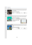 Page 8383
3. Grabación fácil
Este efecto produce el brillo óptim o tanto para las partes oscuras 
como las brillantes.
Este efecto añade a sus fotos una vista con colores dramáticos.
Este efecto reduce el brillo perifér ico para imitar a una cámara de 
juguete.
[Dinámica alta]
Elementos que se pueden fijan
Frescura Blanco y negro Colores 
vivos
[Proceso cruzado]
Elementos que se pueden fijan
Color Tono verde/Tono azul/Tono amarillo/Tono rojo
•Seleccione el tono de color deseado 
girando el disco trasero y,...