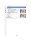 Page 106106
4. Recording Modes
1Press 3 to display the setting screen.
•Each press of  3 switches among brightness setting, 
Defocus Control and end operation.
2Rotate the control dial to set.
∫ Change the settings by using the touch panel
1 Touch [ ].
2 Touch the item you want to set.
[ ]: Image effects
[ ]: Defocus level
[ ]: Brightness
3Drag the slide bar to set.
•Press [MENU/SET] to return to the recording screen.
Setting brightness
¶¶+1 +1 +2+2 +3+3 +4+4 +5+5-5-5-4-4-3-3-2-2-1-100
EXPSEXPS 