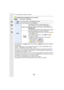 Page 1585. Focus and Brightness (Exposure) Settings
158
Highlighting/not highlighting in-focus portions
•
When [Peaking] is set, [ ] ([Detect Level]: [HIGH]) or [ ] ([Dete ct Level]: [LOW]) will 
be displayed.
•Each time [ ] in [ ] is touched, the setting is switched in order  of [ON] ([Detect Level]: [LOW]) > [ON] ([Detect Level]: [HIGH]) > [OFF].•Each time the set function button is pressed when [Peaking] is set to [Fn Button Set] (P64) in 
the [Custom] menu, the peaking setting switches in order of [ON ] (...