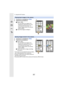 Page 267267
11. Using the Wi-Fi function
1Connect to a smartphone. (P262)
2Operate the smartphone.
1Connect to a smartphone. (P262)2Operate the smartphone.
•
The function can be assigned to the top, bottom, 
left or right according to your preference.
•Pictures in RAW format and motion pictures of 
[AVCHD] cannot be saved.
•3D pictures (MPO format) will be saved as 2D pictures (JPEG for mat).
Playing back images in the camera
1Select  [ ].
•You can switch the images to be 
displayed by selecting the icon ( A
)...