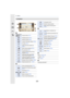Page 329329
13. Others
In playback
1
Playback Mode (P237)
Protected picture  (P254)
Number of prints (P252)
Location Information display  (P238)
ÜFavorites (P251)
åCable disconnect prohibit icon 
(P319)
Motion picture playback  (P227)
Play panorama (P97)
Continuous Burst Picture Group 
Playback (P231)
Continuous [Time Lapse Shot] 
Picture Group Playback  (P231)
Continuous playback of the Stop 
Motion Animation Group  (P231)
‘Stamped with text indication  (P242)
Elapsed playback time¢1 (P227)
2
Picture...