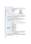 Page 682. Getting Started/Basic Operations
68
•When [Silent Mode] is set to [ON], [Beep Volume] and [Shutter Vol.] is set to [OFF].
•When [Live View Mode] is set to [30fps] the image quality on the recording screen may be 
worse than when it is set to [60fps], but this does not affect  the recorded image.
•In a dark environment, the frame rate may become slower.
•The viewfinder is fixed to [60fps].•When using the AC adaptor (optional), [Live View Mode] is fixed  to [60fps].
•It will adjust the monitor when the...