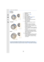 Page 161. Antes de usar el dispositivo
16
∫Objetivo
•
Los lentes intercambiables (H-FS12032) no tienen aro de enfoque, pero se puede usar el 
enfoque manual mediante el manejo de la cámara. Consulte  P153 para obtener más detalles.
H-FS120321 Superficie de la lente
2 Teleobjetivo
3 Anillo de zoom (P197)
4 Gran angular
5 Punto de contacto
6 Marca de ajuste de la lente  (P33)
7 Anillo de enfoque  (P153)
8 Anillo de decoración •
Retire esta cubierta cuando utilice la 
visera de la lente.
9 Anillo de apertura•Gire...
