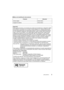 Page 33 (SPA) SQT0419
∫Marca de identificación del producto
Producto Ubicación
Cámara digital Parte inferior
Cargador de batería Parte inferior
Nota FCC:
Este equipo se ensayó y se encontró que cumple con los límites de un dispositivo digital 
de la Clase B, de acuerdo con la Parte 15 de las Reglas FCC. Dichos límites se han 
previsto para proporcionar una  razonable protección contra las interferencias dañinas 
en una instalación residencial. Este equipo  genera, utiliza y puede radiar frecuencias 
radio y,...