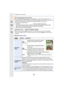 Page 147147
6. Stabilizer, Zoom and Flash
•When using an interchangeable lens with O.I.S. switch (such as H-FS14140), stabilizer 
function is activated if the O.I.S. switch of the lens is set t o [ON]. ([ ] is set at the time of 
purchase)
Select the menu. (P54)
Preventing jitter (camera shake)
When the jitter alert [ ] appears, use [Stabilizer], a tripod or the self-timer  (P137).
•
Shutter speed will be slower particularly in the following case s. Keep the camera still from the 
moment the shutter button is...