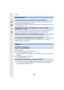 Page 323323
12. Others
•If no operations are performed during the set time period, [Auto LVF/Monitor Off] (P223) is 
activated, and the Monitor/Viewfinder turns off.
•When an object or your hand is positioned near the eye sensor,  the Monitor display may switch 
to the Viewfinder display.  (P41)
•This occurs due to the aperture of the lens changing when the s hutter button is pressed 
halfway, or when the brightness of the subject changes. This is  not a malfunction.
•It is only displayed on the monitor when the...