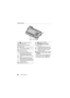 Page 2222SQT1310 (ENG) 
Preparation/Basic
403637
33
34
39
3538
33[ ] (Post Focus) button (P37)/
[Fn1] button (P29)
34[( ] (Playback) button (P50)
35[DISP.] button•Each time this is pressed, the display 
on the monitor is switched.
36Release lever (P12)
37
DC coupler cover (P84)•When using an AC adaptor, ensure 
that the Panasonic DC coupler 
(DMW-DCC11: optional) and AC 
adaptor (DMW-AC10PP: optional) are 
used.
•Always use a genuine Panasonic AC 
adaptor (DMW-AC10PP: optional).
•When using an AC adaptor...