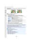 Page 241241
9. Uso de las funciones del menú
Puede imprimir información de grabación en las imágenes grabada s.
>   [Reproducir]  > [Marcar texto]
1Seleccione la imagen.  (P229)
•En la pantalla aparece [ ‘] si la imagen ha sido impresa con el texto.
2Presione  3/4  para seleccionar [Ajuste], luego presione [MENU/SET].
3Pulse [ ] para volver a la pantalla anterior.4Presione  3 para seleccionar [OK] y luego presione [MENU/SET].
•
Cuando imprime imágenes impresas con el texto, la fecha se impr imirá sobre el texto...